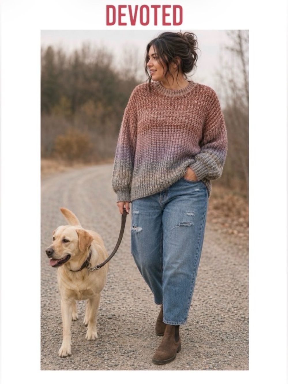 XL Ombré Chunky Knit Sweater from DEVOTED, New With Tags